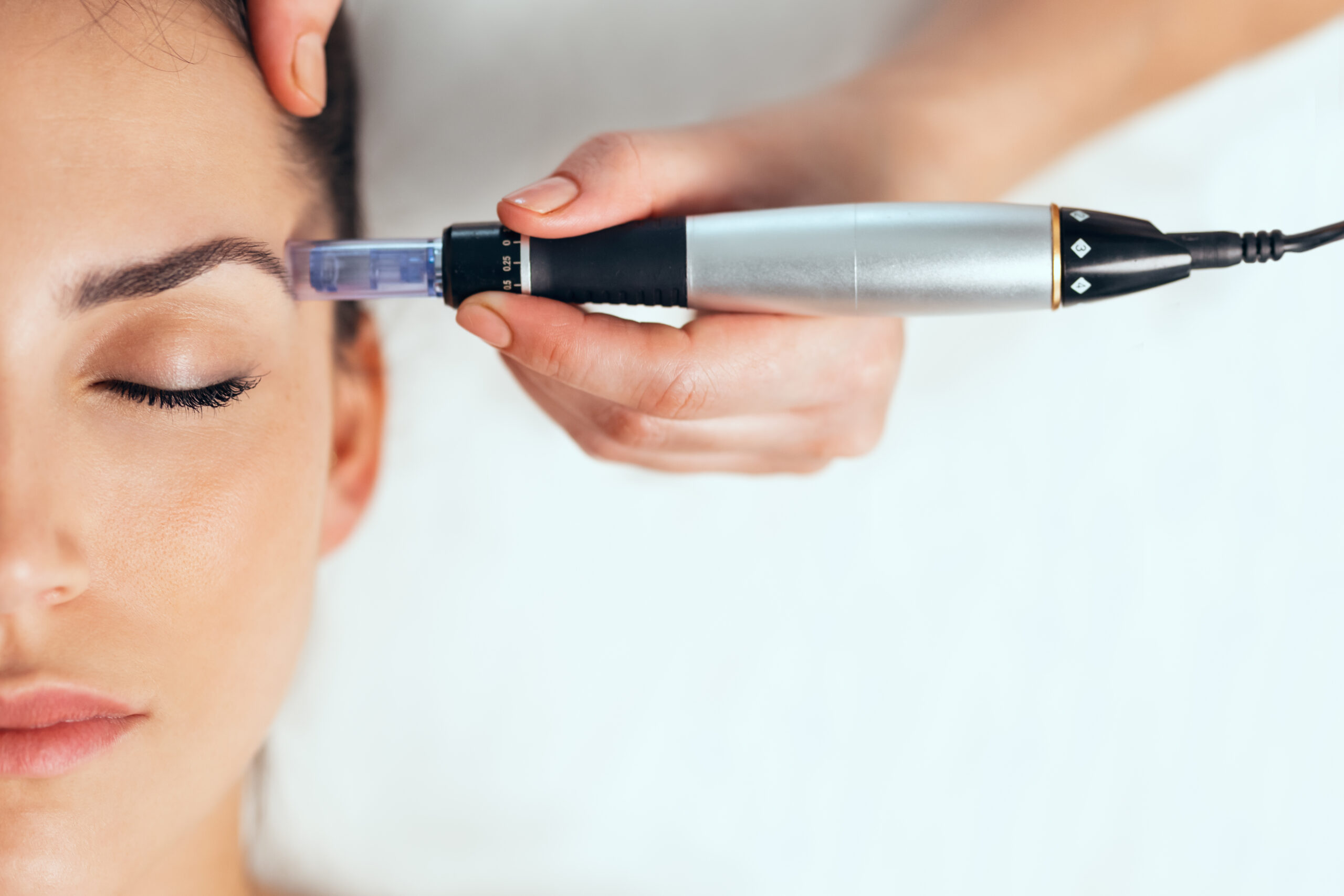 Microneedling facial for relaxation and stress relief at Just Breathe by Jodi spa, Cave Creek, AZ—wellness therapy in action.